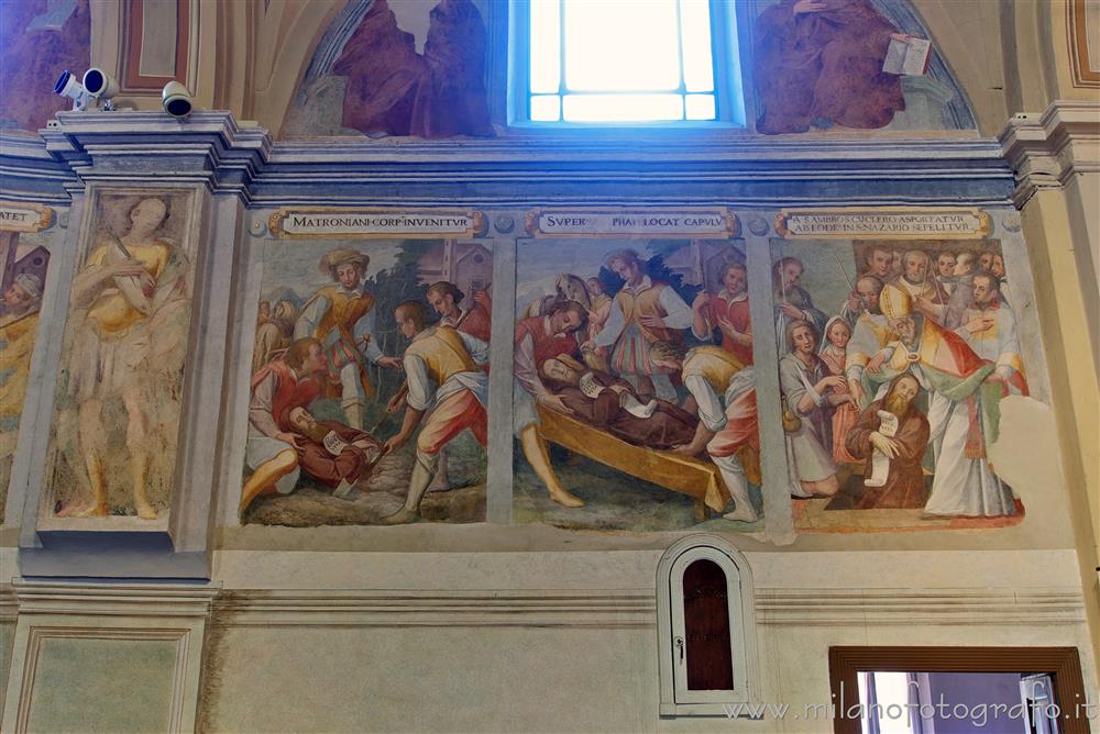 Milano - Affreschi raffiguranti il rinvenimento del corpo di San Matroniano nella Chiesa di Sant'Ambrogio ad Nemus